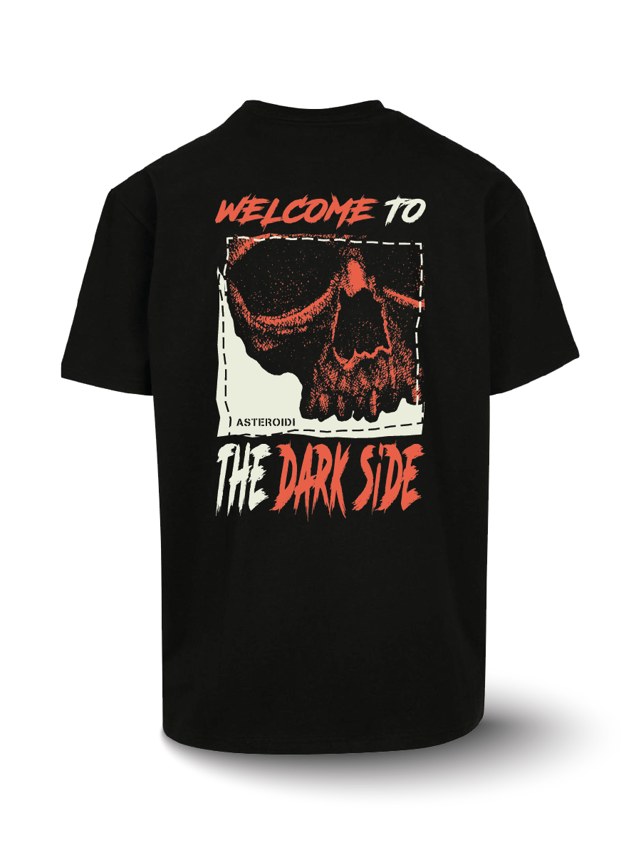 Organic Oversize T-shirt - Asteroidi - Dark Side
