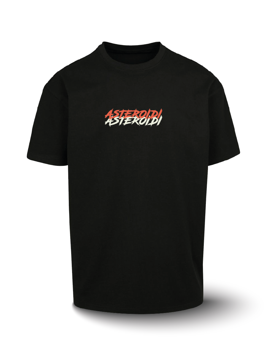 Organic Oversize T-shirt - Asteroidi - Dark Side